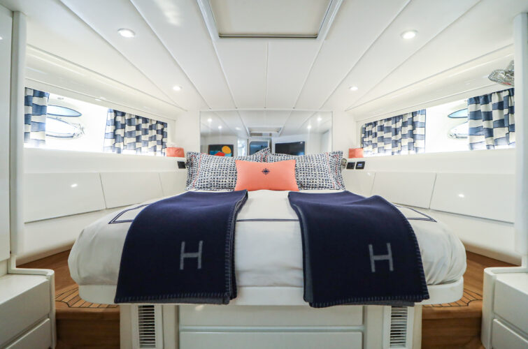 Itama Custom Performance Luxury Yacht for Sale, Below Deck Master Stateroom