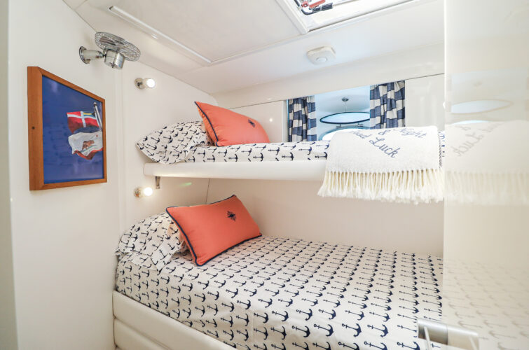 Itama Custom Performance Luxury Yacht for Sale, Bunk Room