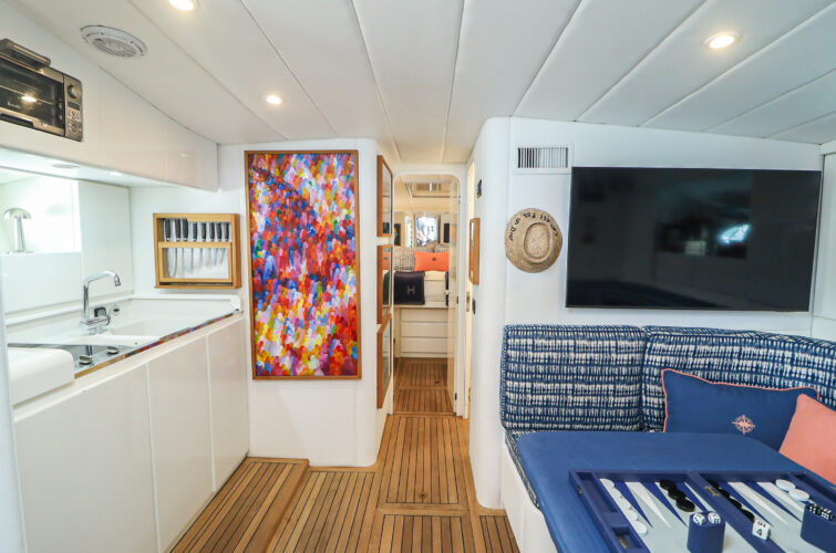 PRANA 46' ITAMA LUXURY YACHT INTERIOR GALLEY