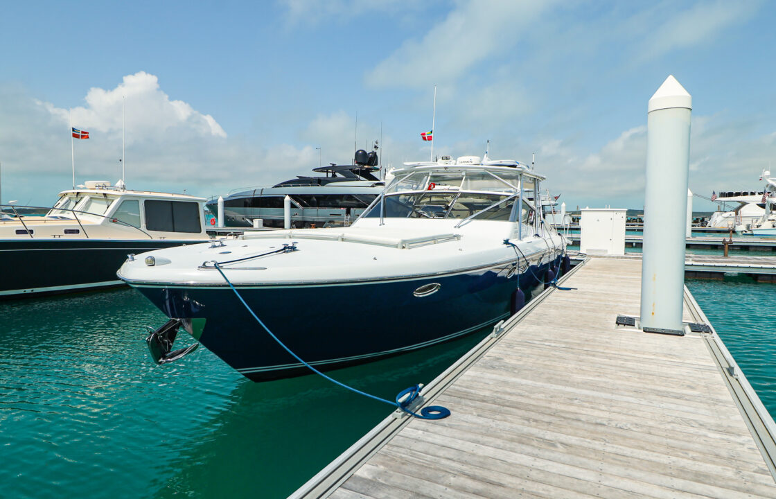 ITAMA Yacht PRANA Port Bow at Dock