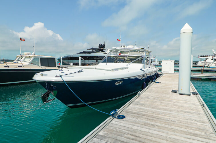 ITAMA Yacht PRANA Port Bow at Dock