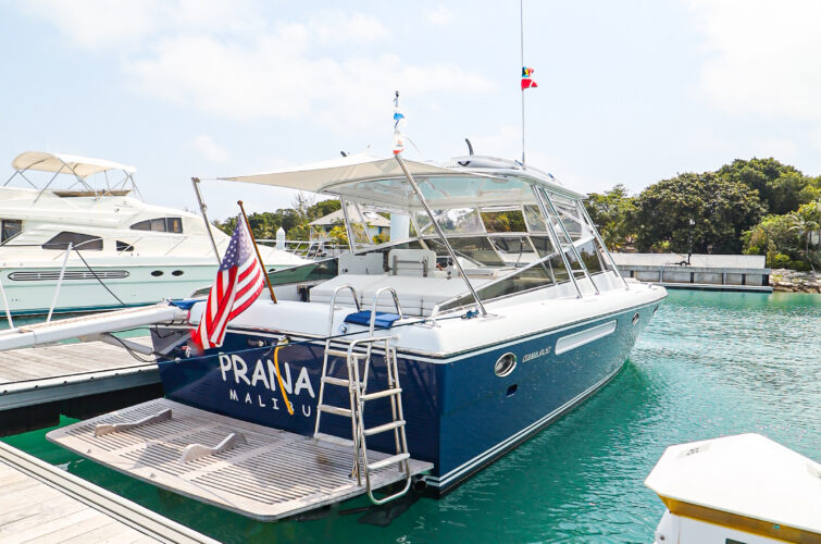 PRANA 46' ITAMA Yacht Stb Stern at Dock